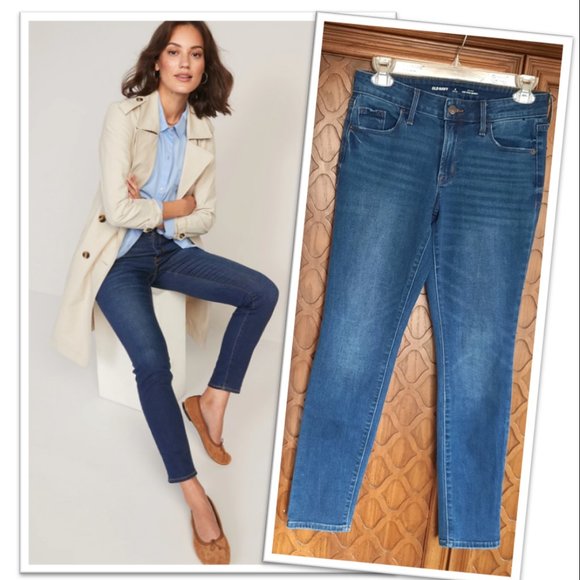 Old Navy Mid-Rise Pop Icon Skinny Crop Jeans - Dark Wash 4P - Picture 16 of 16